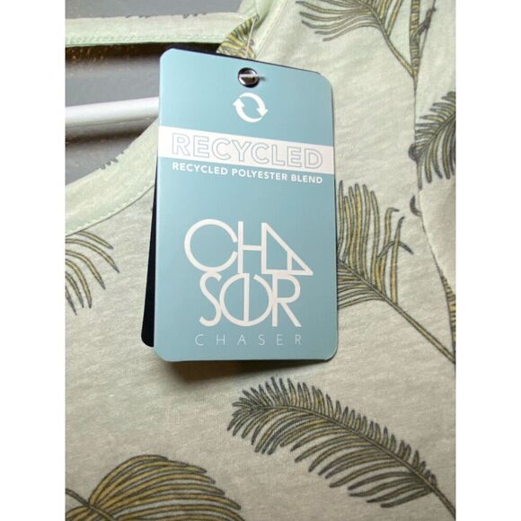 Chaser Women's Top with Tropical Leaves with a Scoop Back Size Small - Picture 4 of 10